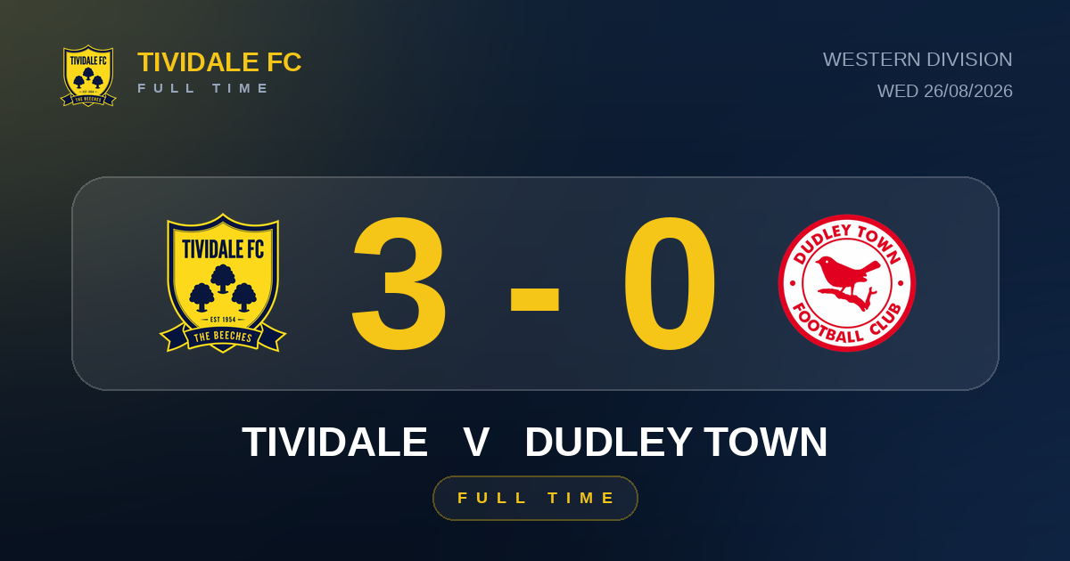 Tividale 3-0 Dudley Town