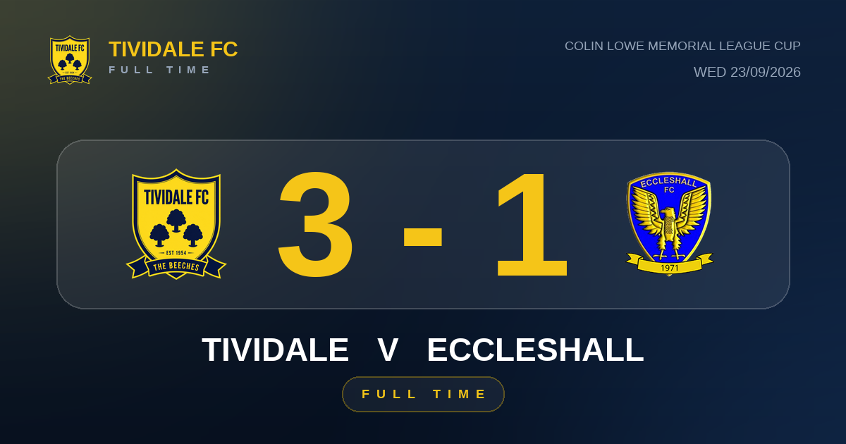 Tividale 3-1 Eccleshall